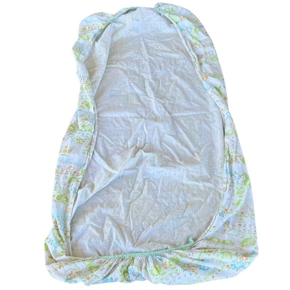 Vintage Dundee Mills Animals Gardening Fitted Crib Sheet 1980s Bear Bunny Kitty - Picture 4 of 8